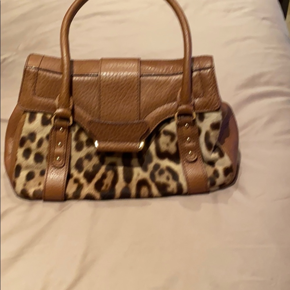Authentic leopard leather purse